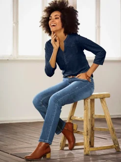 T-shirt simple patte boutonnage poches poitrines