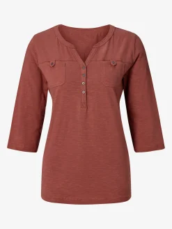 T-shirt simple patte boutonnage poches poitrines