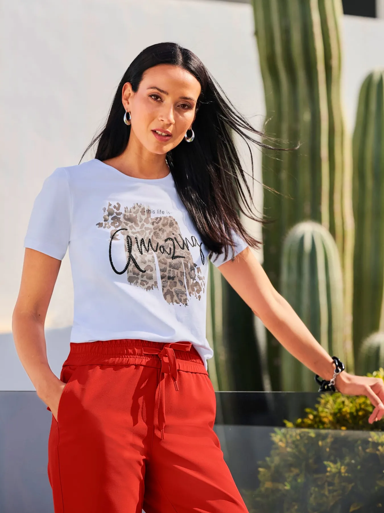 T-shirt superbe imprimé brillant