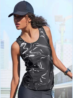 T-shirt technique débardeur performant dos nageur