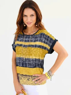 T-shirt tendance à multiples motifs