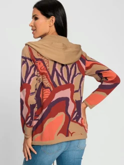 Veste à capuche en tricot pur coton