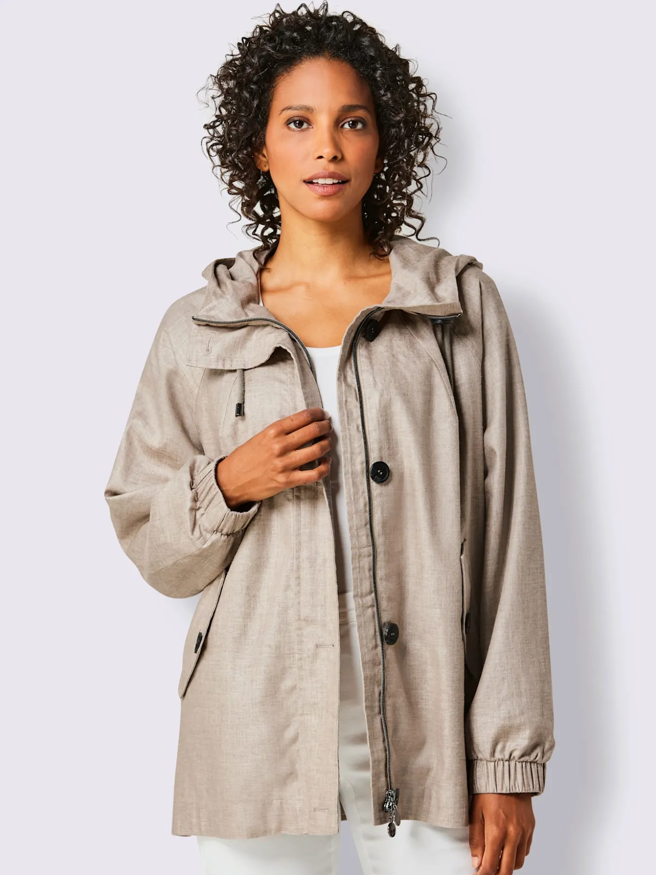 Veste à capuche mélange de qualité