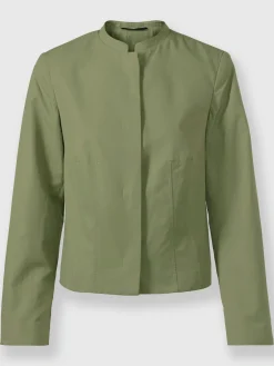 Veste blazer patte de boutonnage invisible