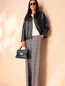 Veste chemisier imitation cuir souple