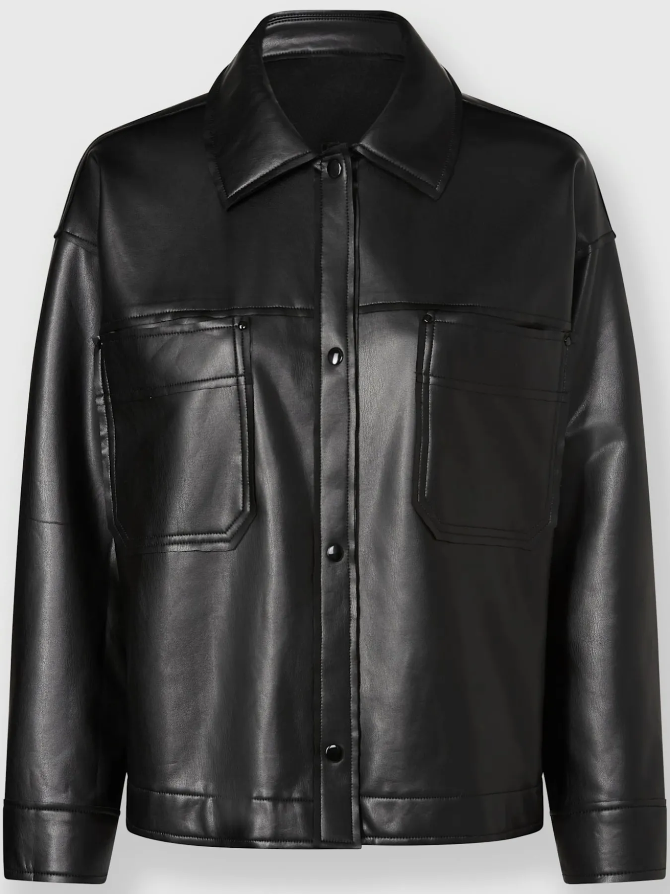 Veste chemisier imitation cuir souple