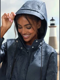 Veste de pluie parka longue à capuche