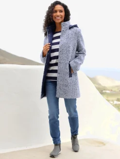 Veste d'extérieur motif structuré discret