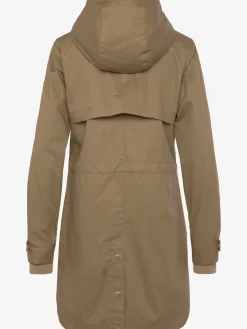 Veste d'extérieur veste légère à capuche réglable et détails dorés