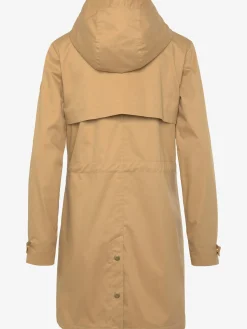 Veste d'extérieur veste légère à capuche réglable et détails dorés