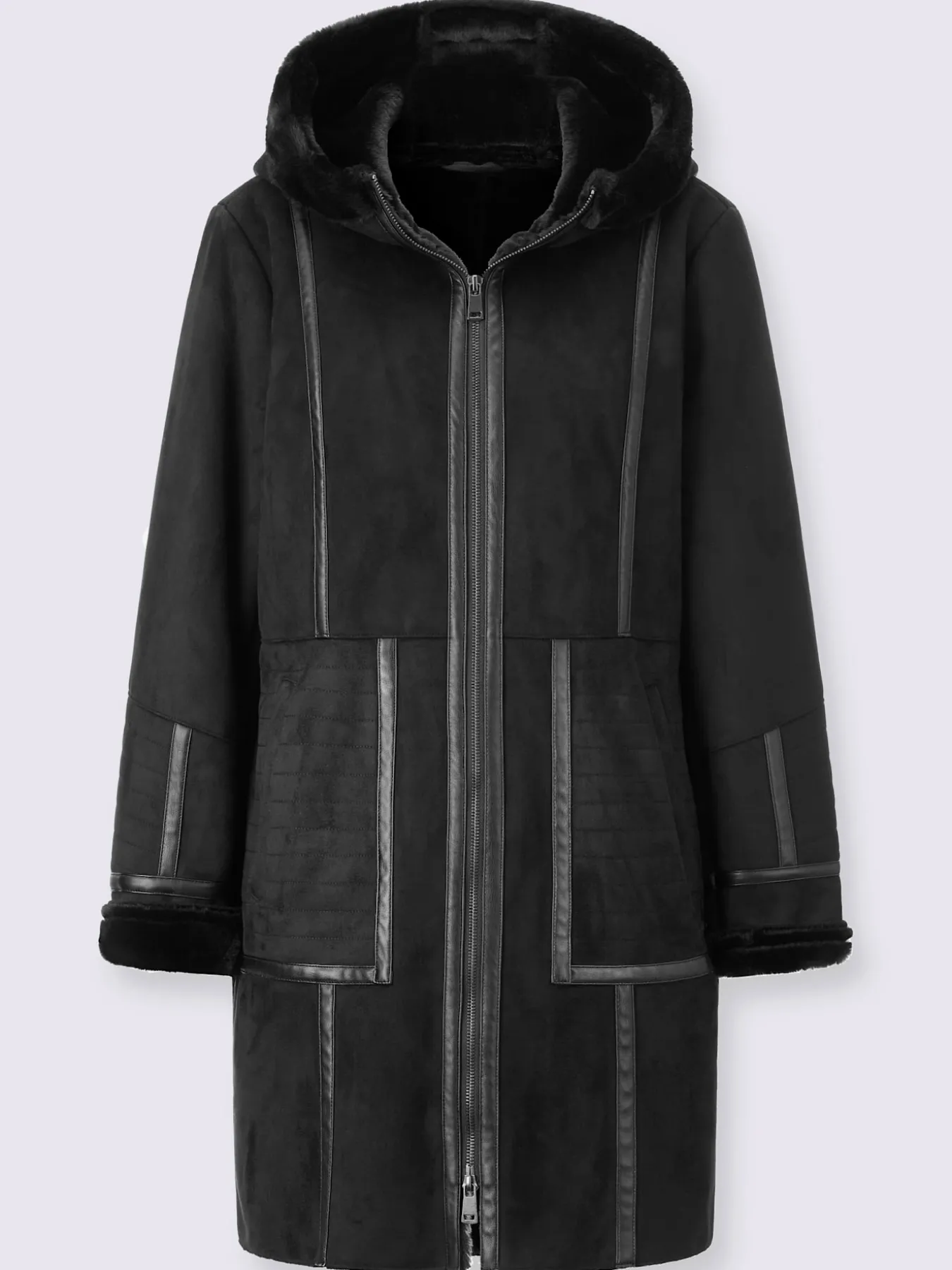 Veste d'hiver imitation fourrure moelleuse
