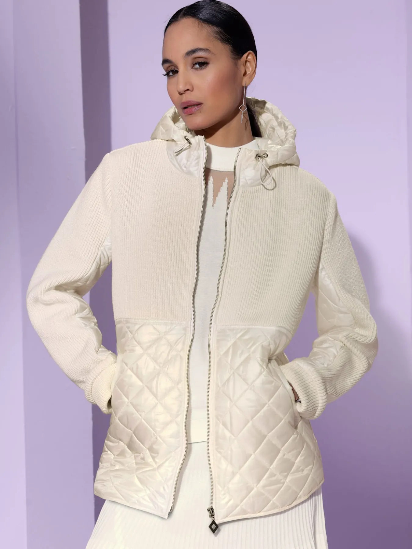 Veste d'hiver piquage en losanges