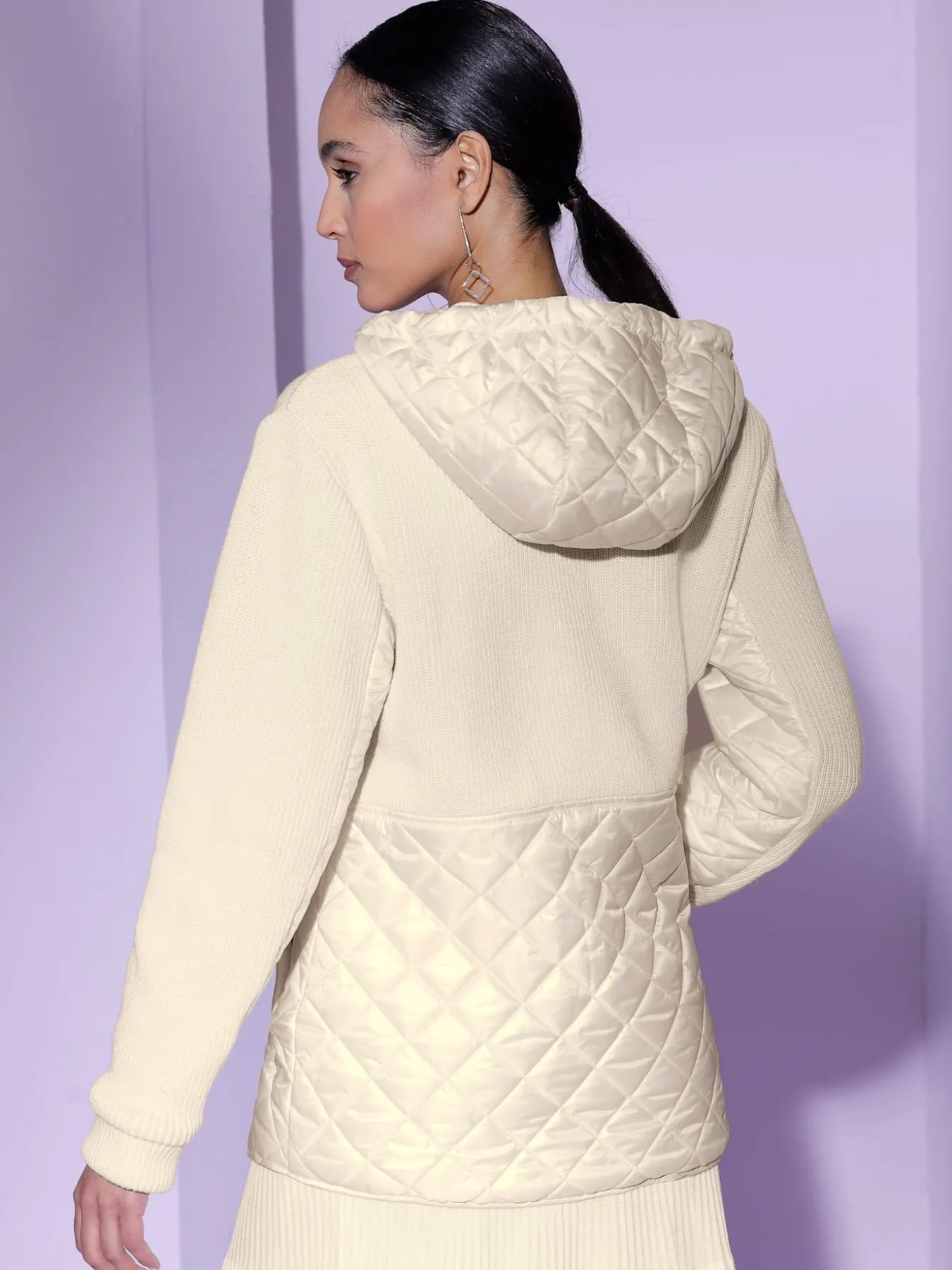 Veste d'hiver piquage en losanges