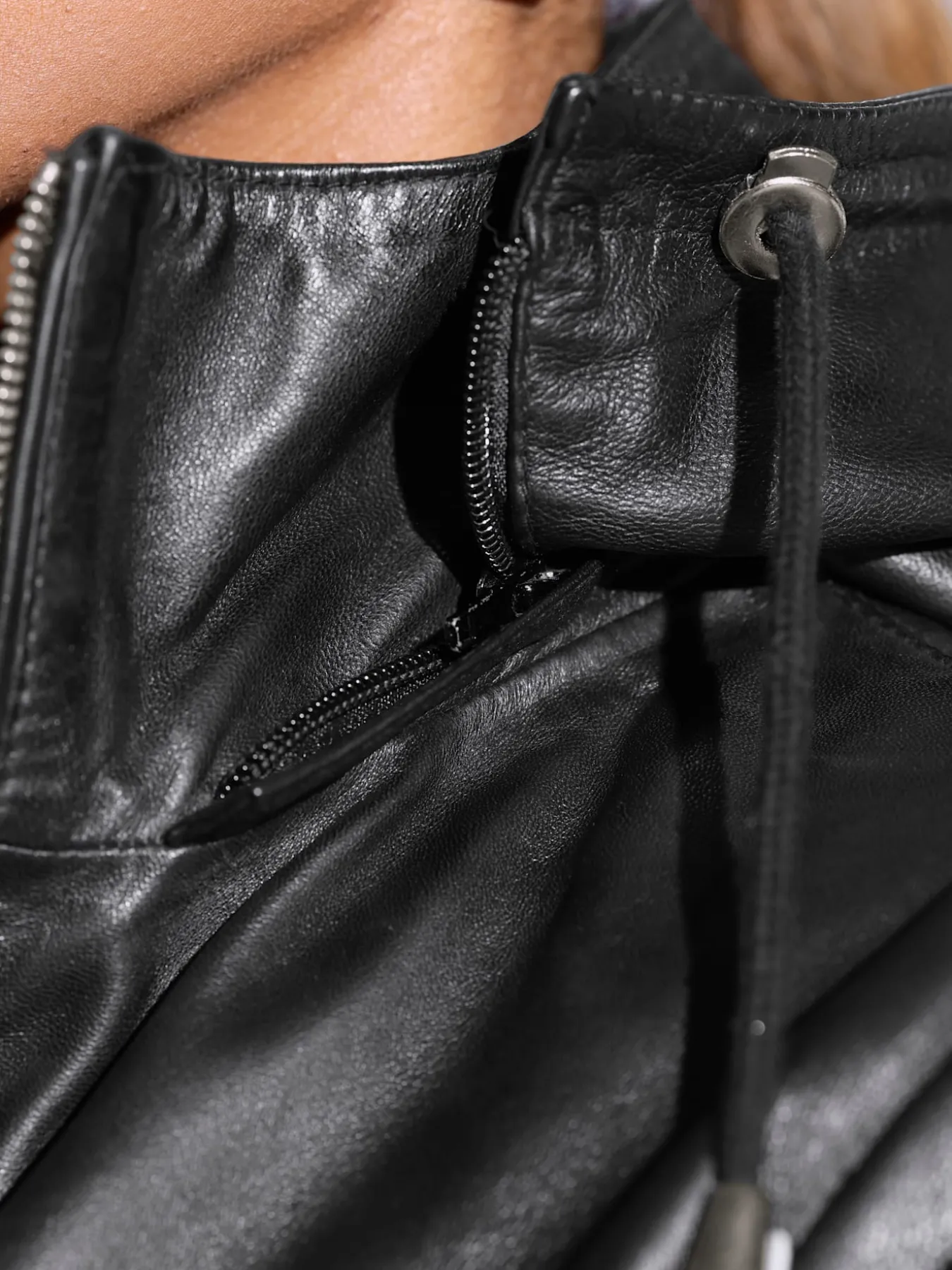 Veste en cuir cuir agneau nappa doux
