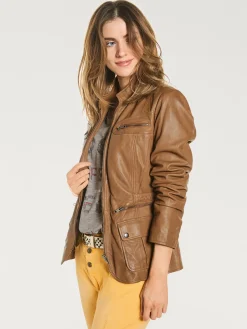 Veste en cuir cuir d'agneau souple