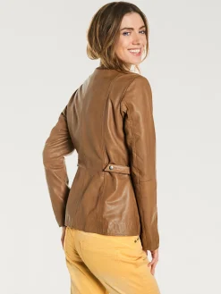 Veste en cuir cuir d'agneau souple