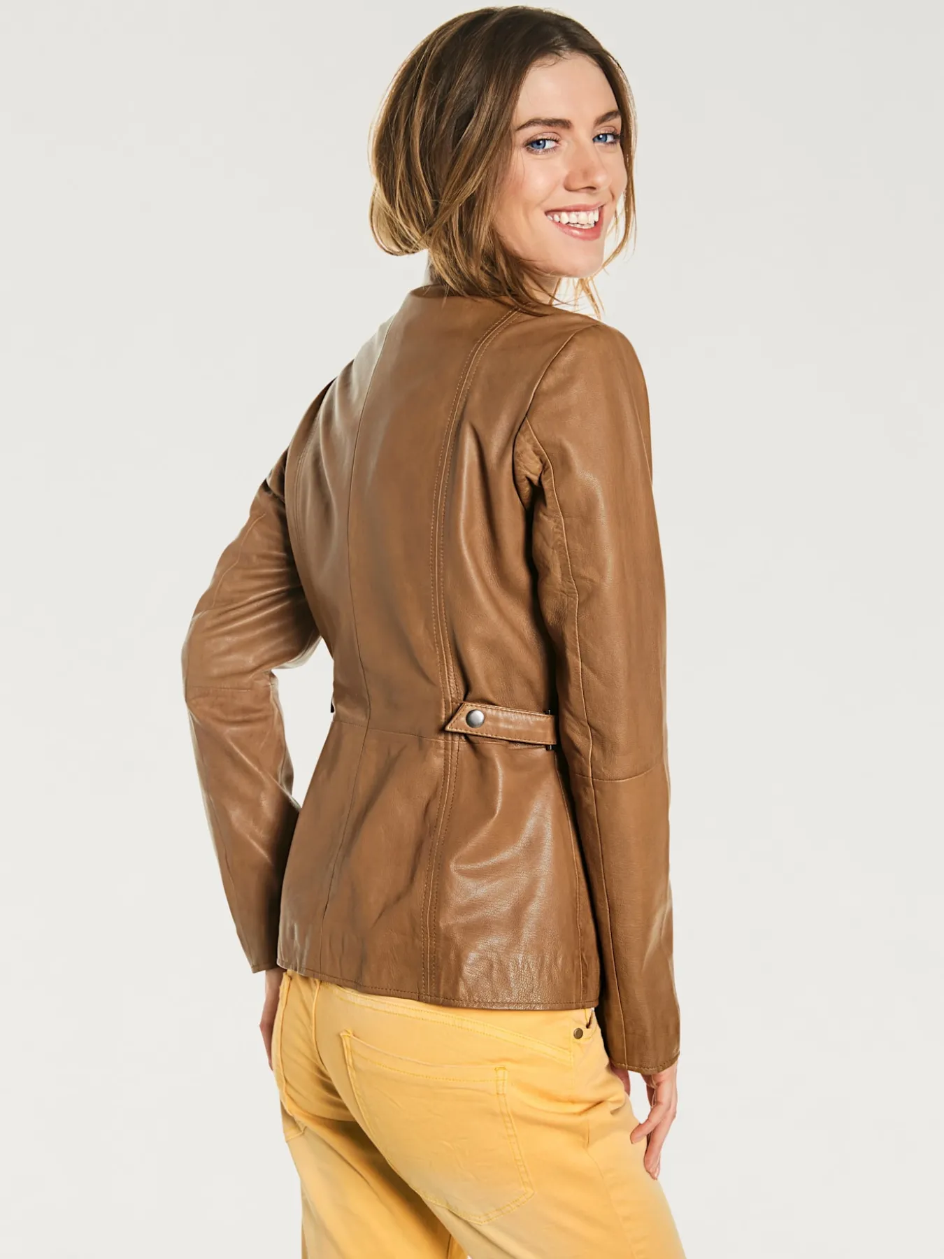 Veste en cuir cuir d'agneau souple