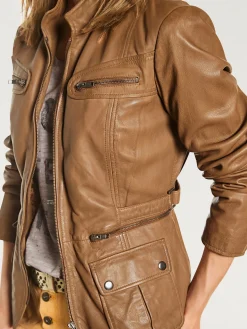 Veste en cuir cuir d'agneau souple