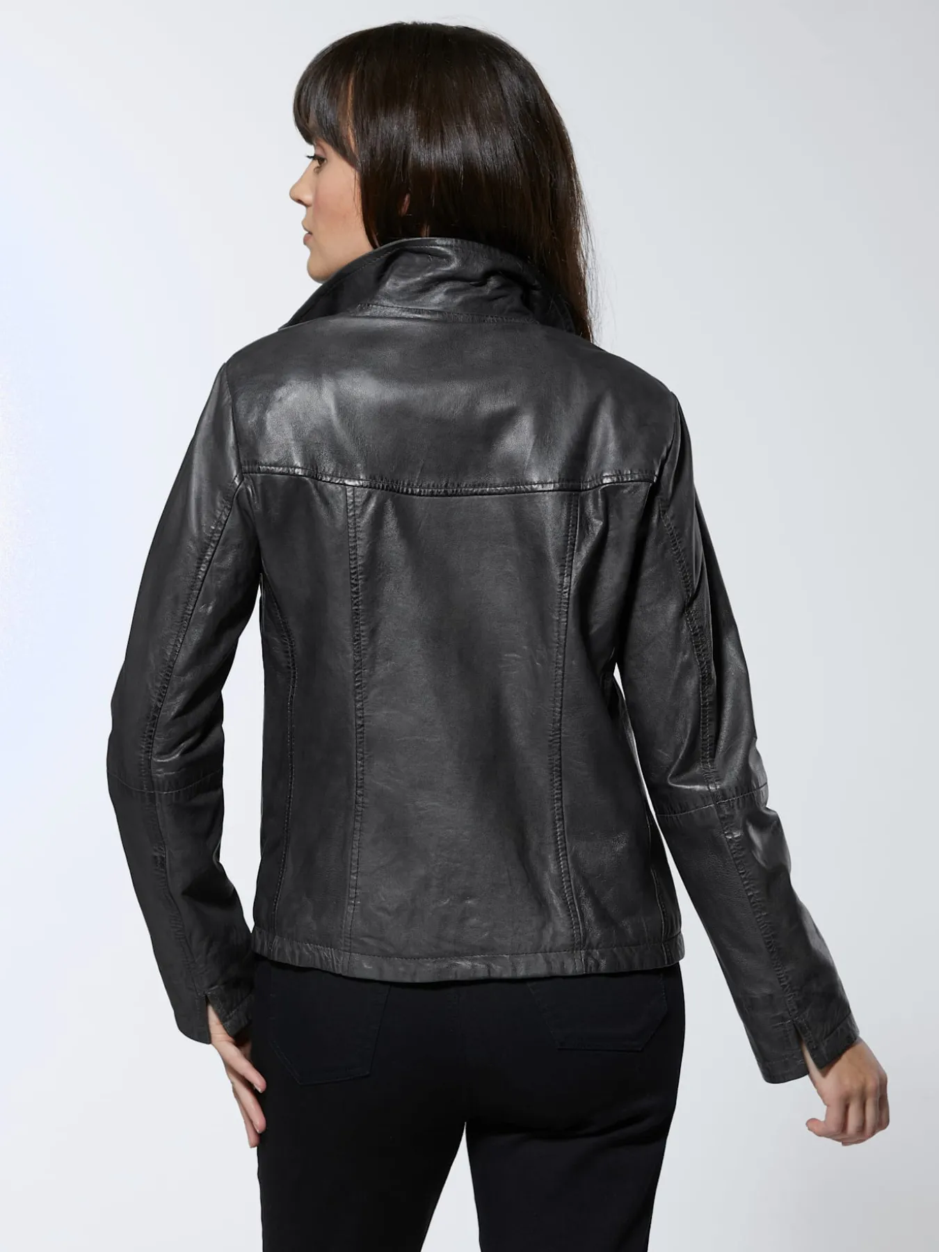 Veste en cuir pur cuir d'agneau nappa