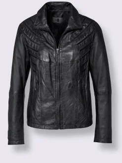 Veste en cuir pur cuir d'agneau nappa