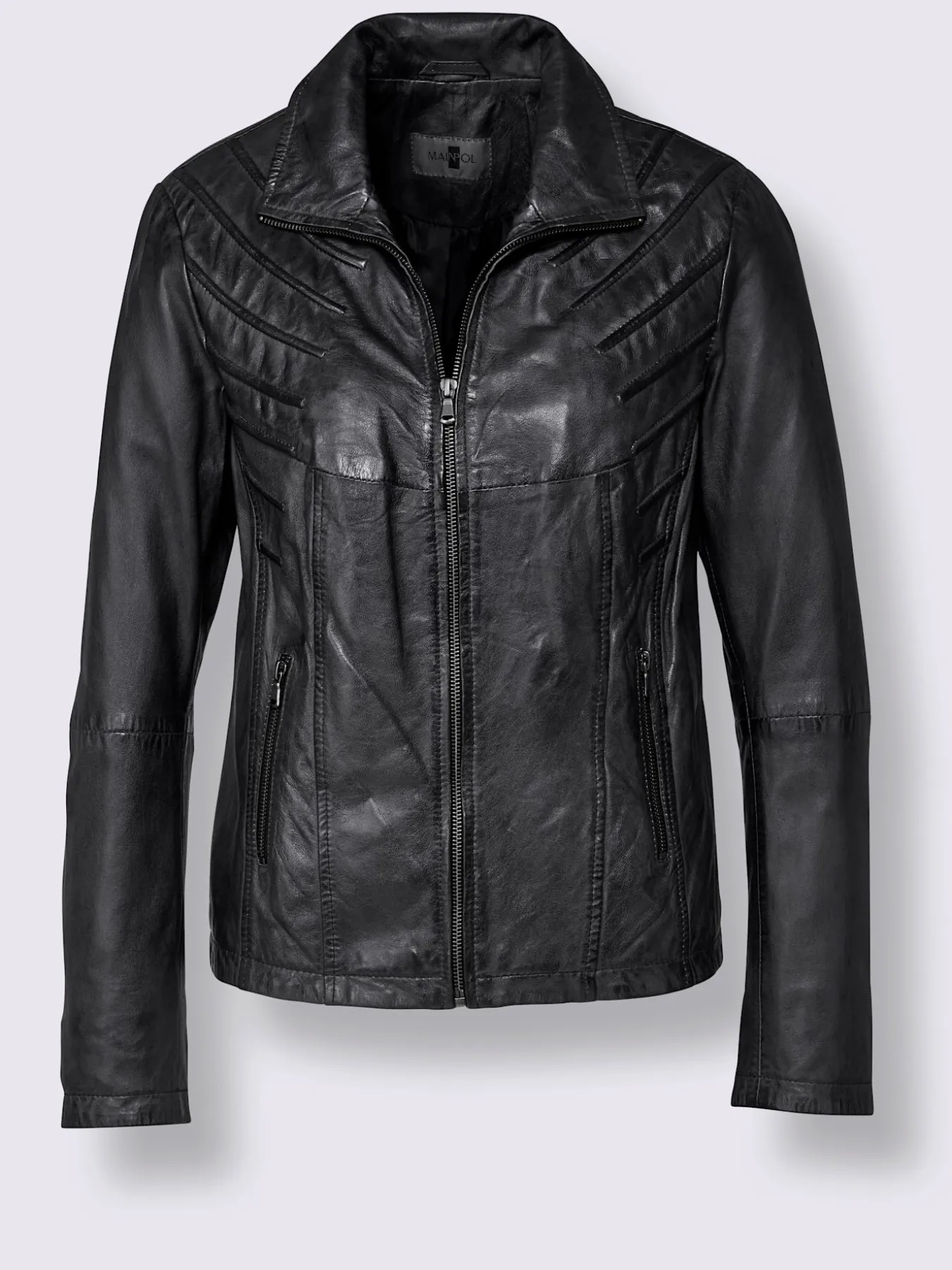 Veste en cuir pur cuir d'agneau nappa