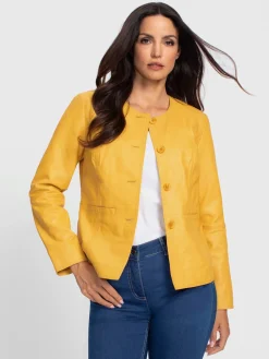 Veste en cuir pur cuir d'agneau nappa