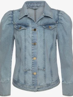 Veste en jean avant boutonné
