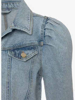Veste en jean avant boutonné