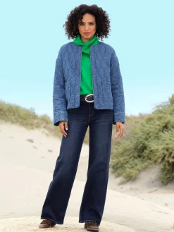 Veste en jean piquage tendance