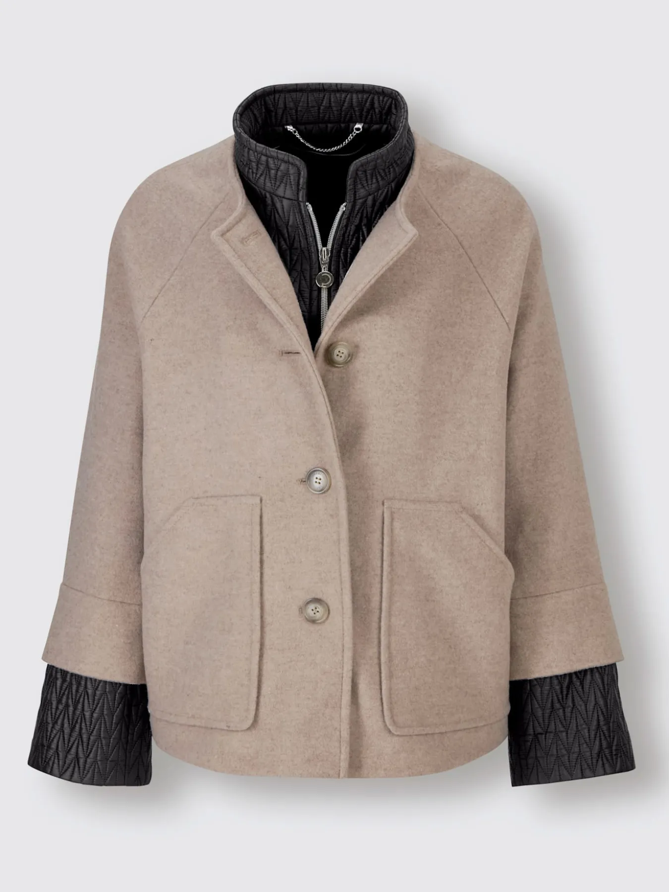 Veste en laine empiècement gilet