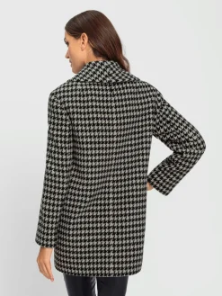 Veste en laine motif pied-de-poule