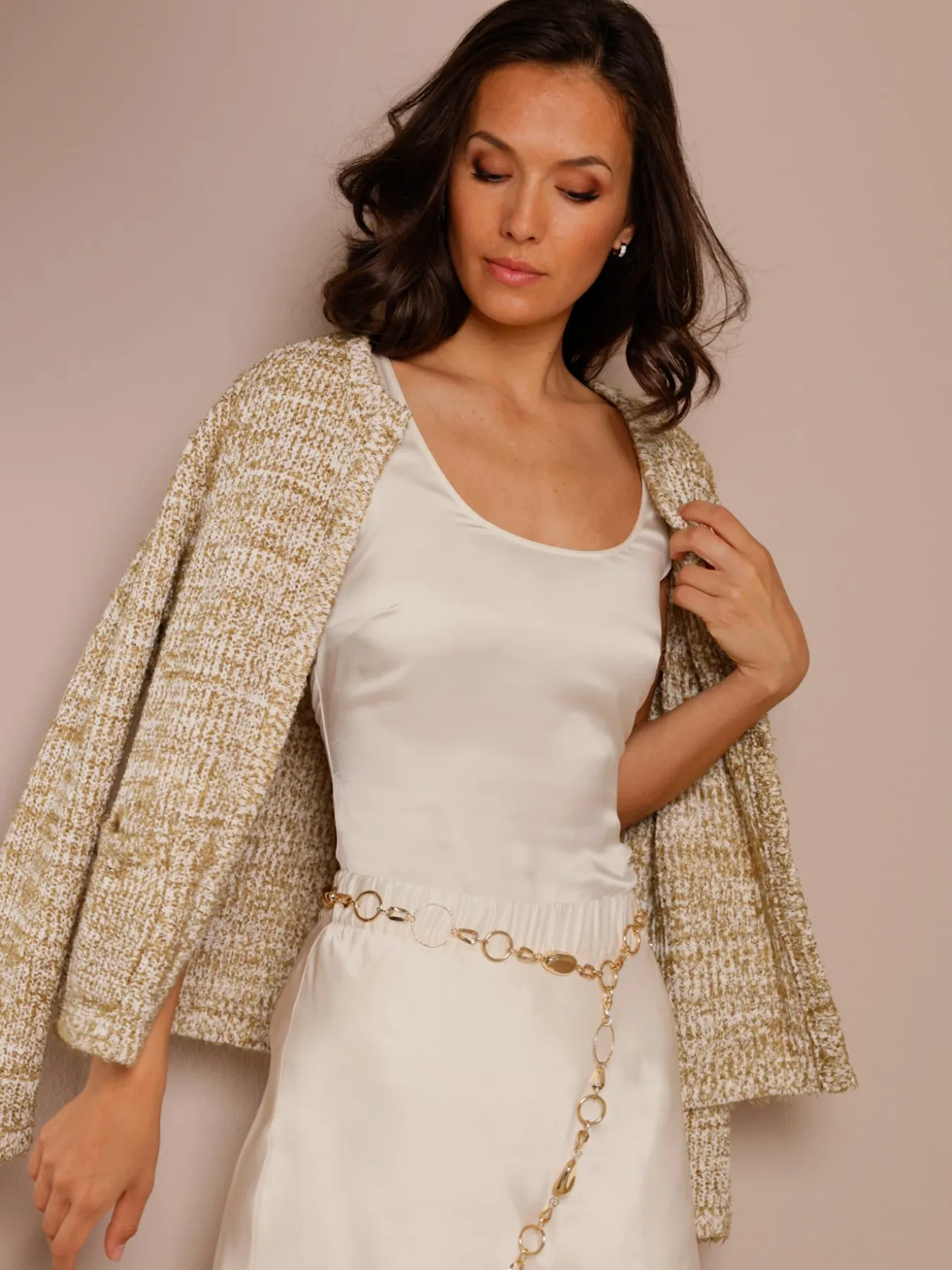 Veste en tricot 30% soie