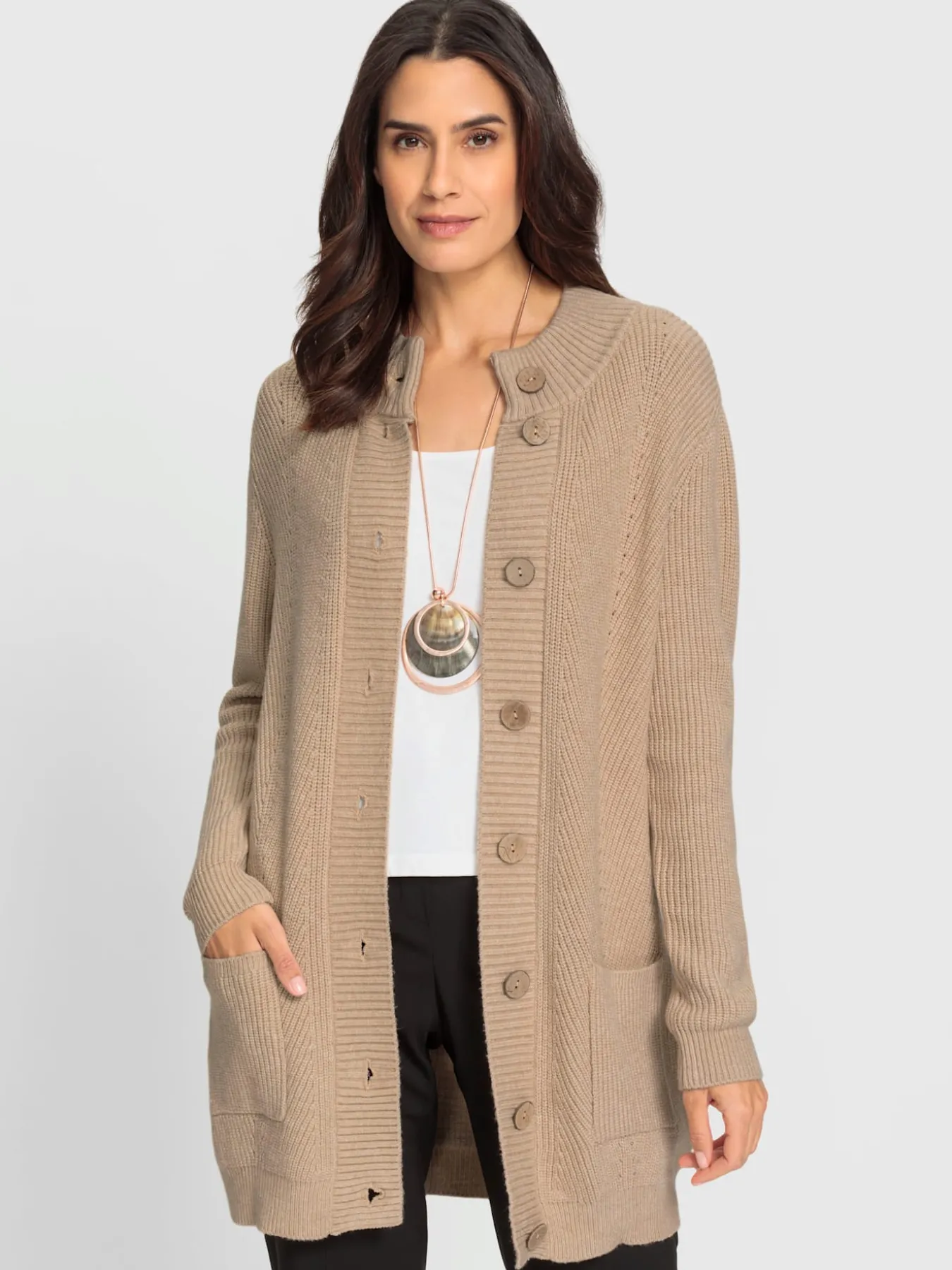Veste en tricot ajouré 50% viscose