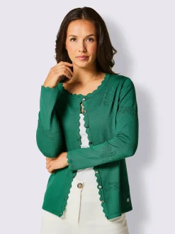 Veste en tricot ajouré mélange de soie de qualité