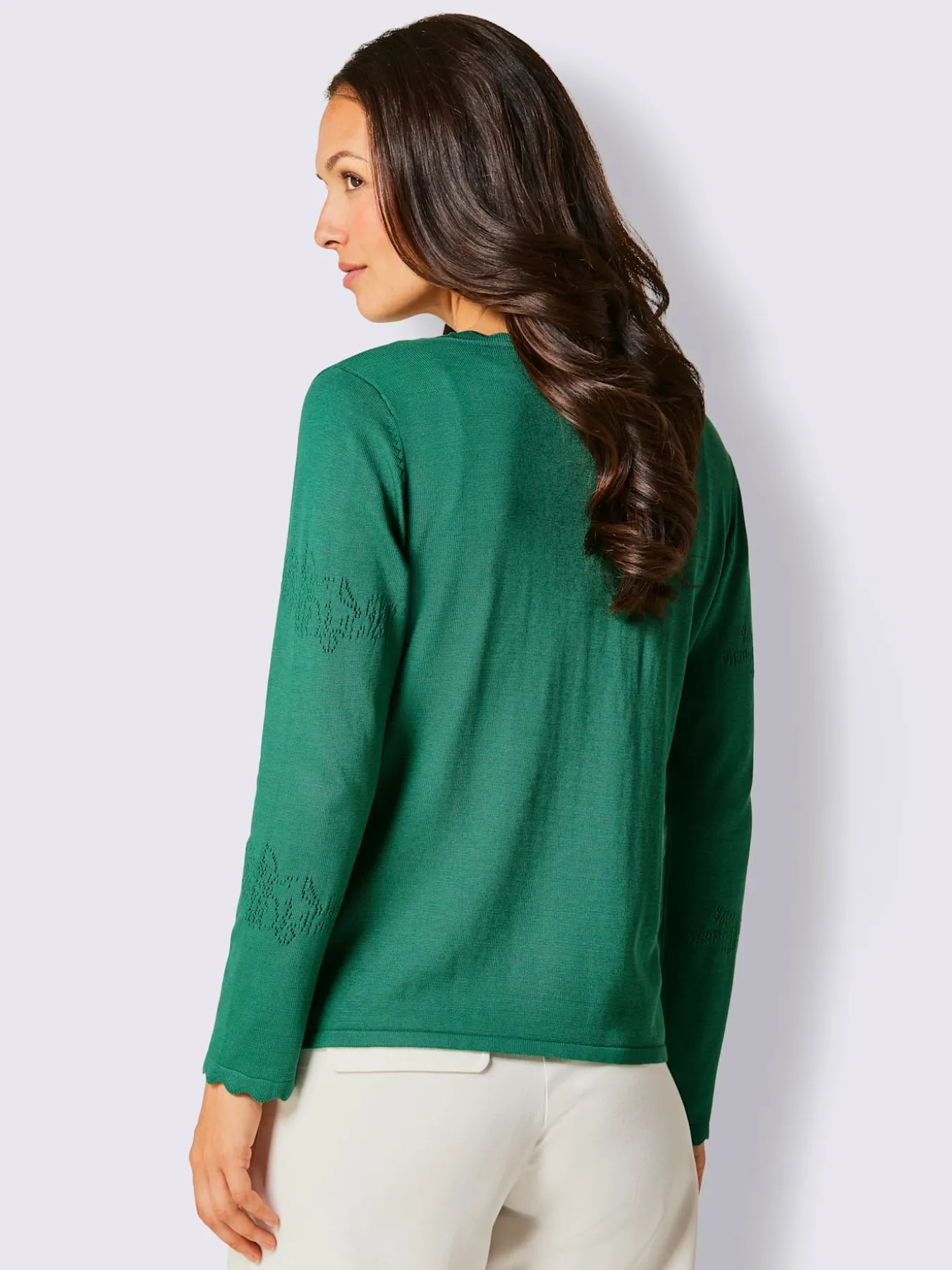 Veste en tricot ajouré mélange de soie de qualité