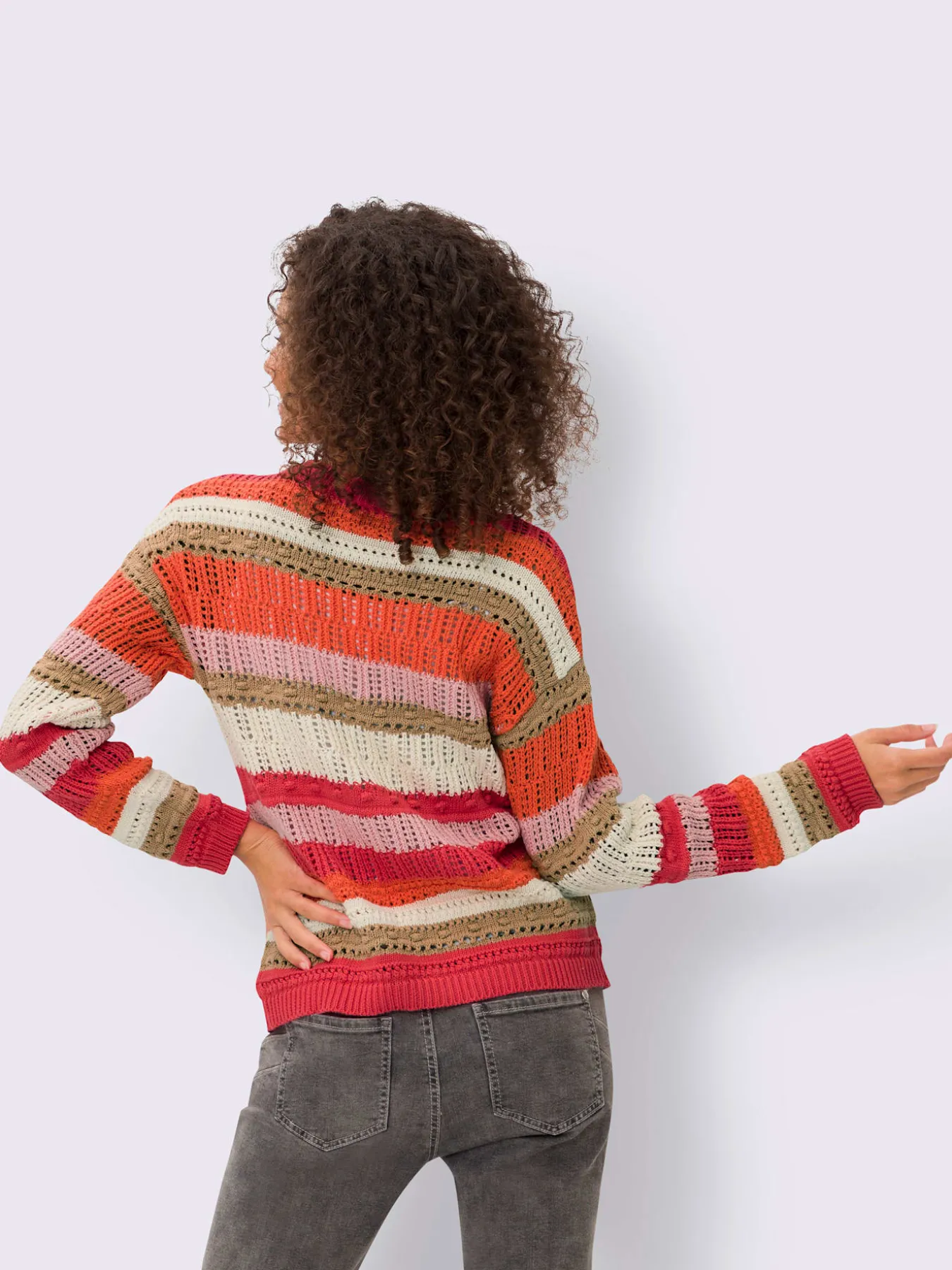 Veste en tricot ajouré pur coton