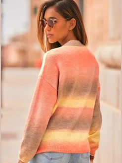 Veste en tricot cardigan original avec encolure en v