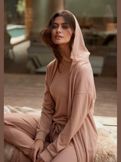 Veste en tricot cardigan confortable à capuche