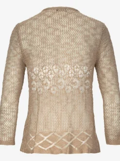 Veste en tricot cardigan motif ajouré