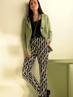 Veste en tricot col à revers élégant