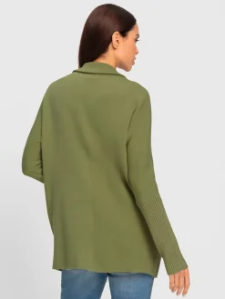 Veste en tricot col à revers élégant