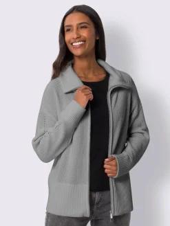 Veste en tricot col camionneur
