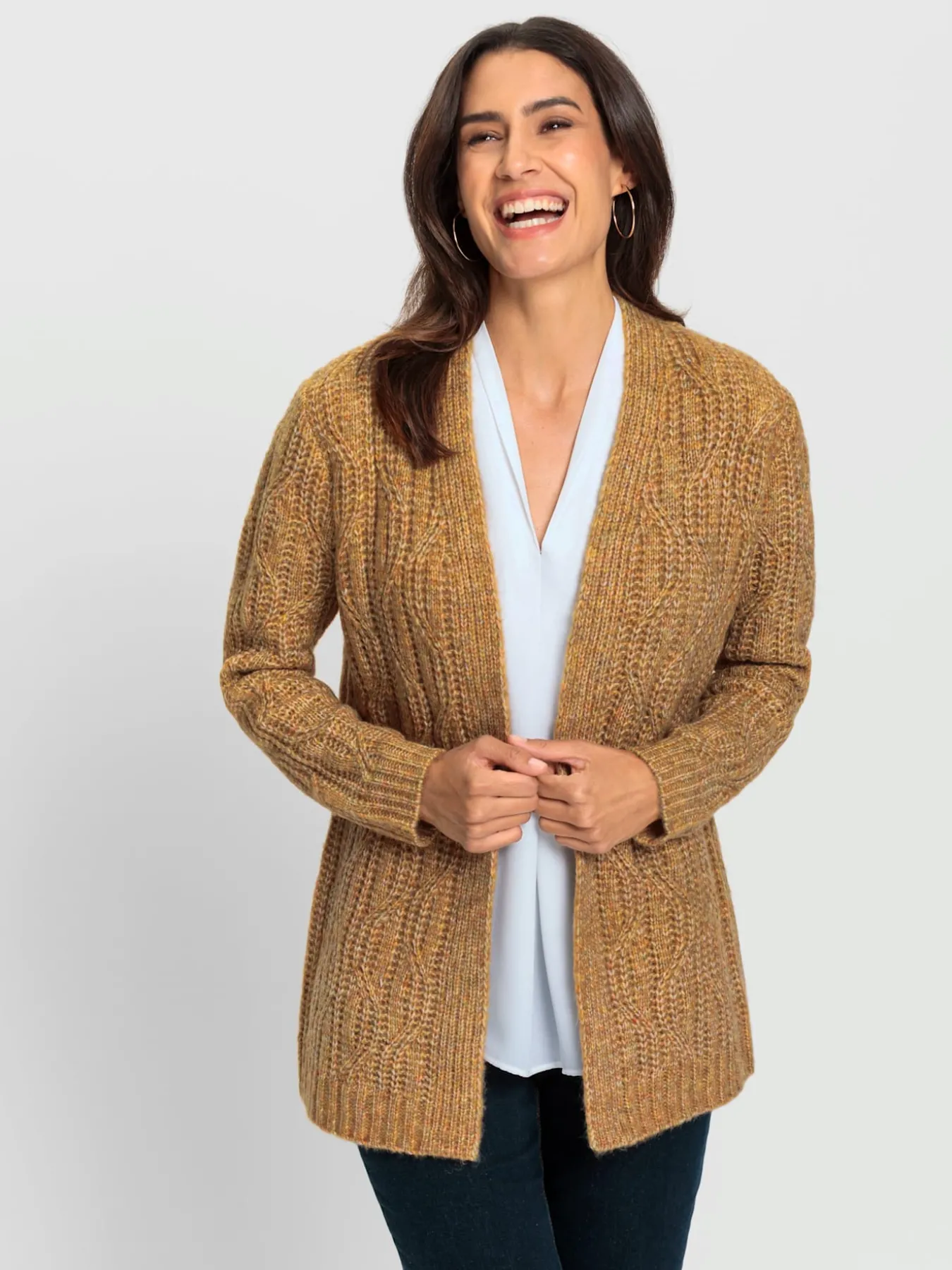 Veste en tricot fil chiné doux