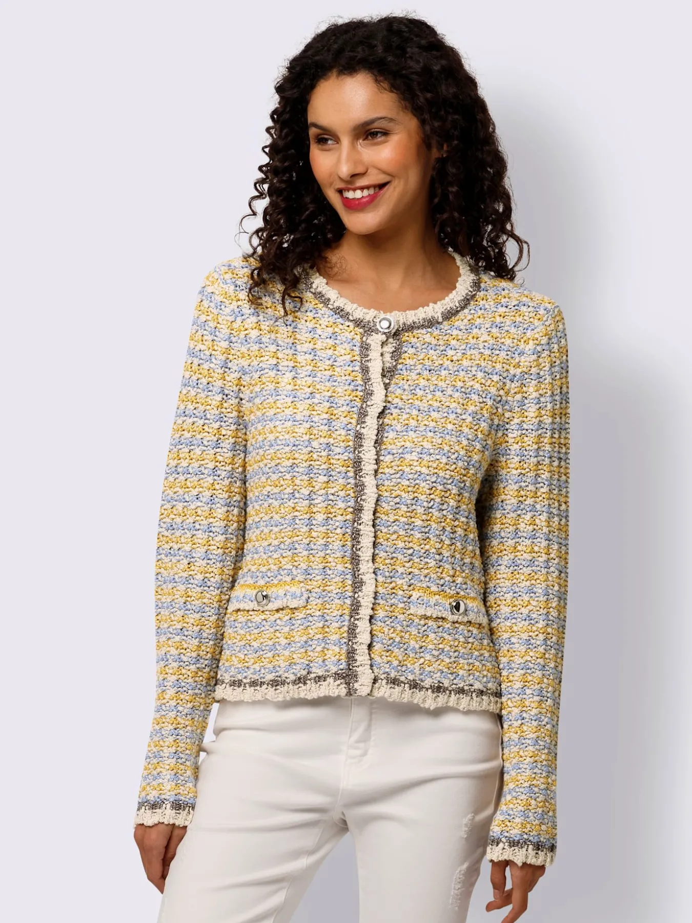 Veste en tricot fil fantaisie brillant