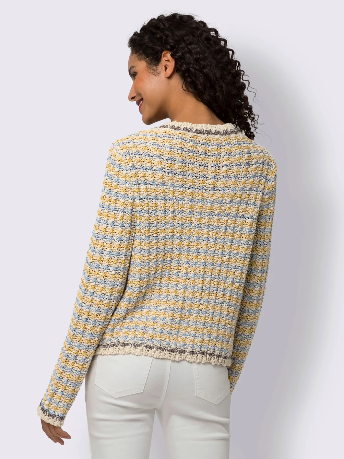 Veste en tricot fil fantaisie brillant