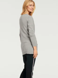 Veste en tricot fin basique incontournable, détails côtelés tendance