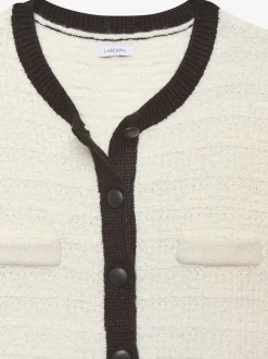 Veste en tricot finitions contrastées