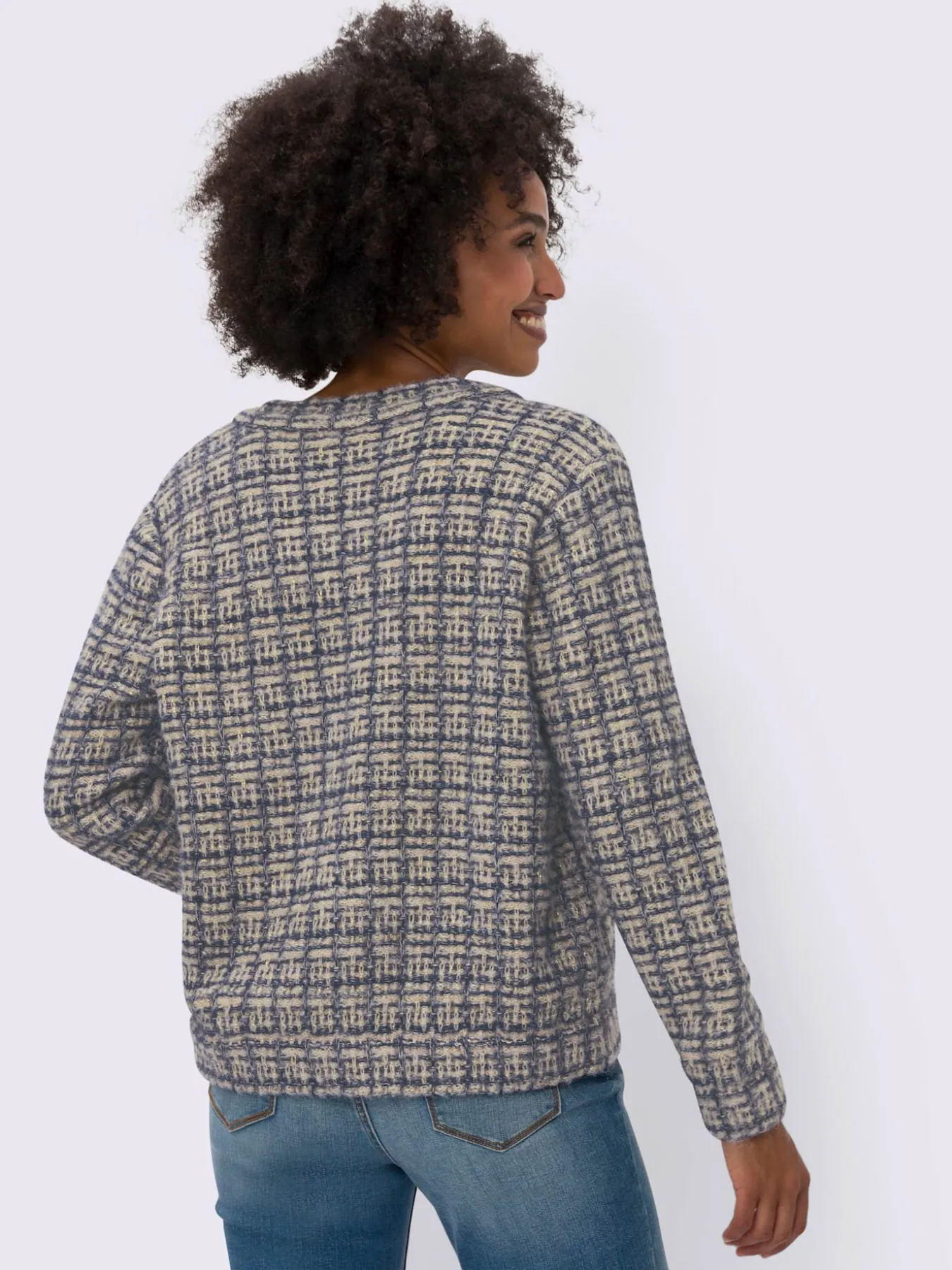 Veste en tricot forme blouson tendance