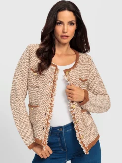 Veste en tricot franges tendance
