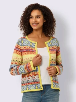 Veste en tricot jacquard motif jacquard original